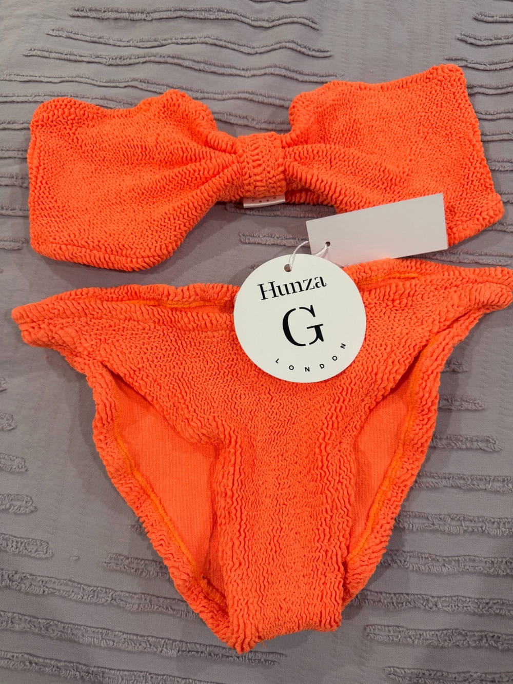 Hunza G women’s two piece bikini set in orange